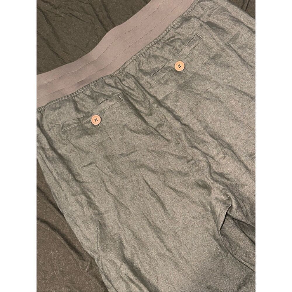 SOFT SURROUNDINGS Women's Wide Leg Pants pull on in khaki green- Size medium Ela - Picture 5 of 6